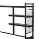 preview thumbnail 33 of 34, Metal Daybed with Movable Desk, Metal Slat Support Bed Frame Metal Grid, Shelves and Clothes Hanger