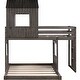 preview thumbnail 4 of 7, Simple Twin Over Full Wooden Bunk Bed Loft Bed With Ladder and Guardrails