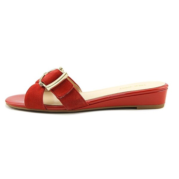 nine west red wedge sandals