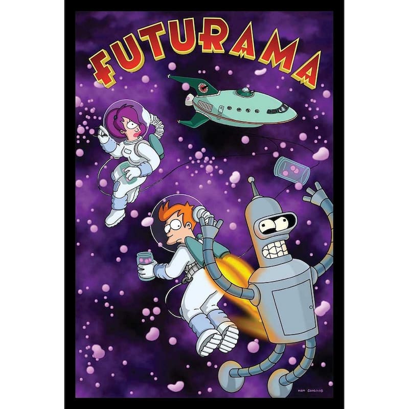 Futurama Space Framed Poster - 24 x 36 Inch