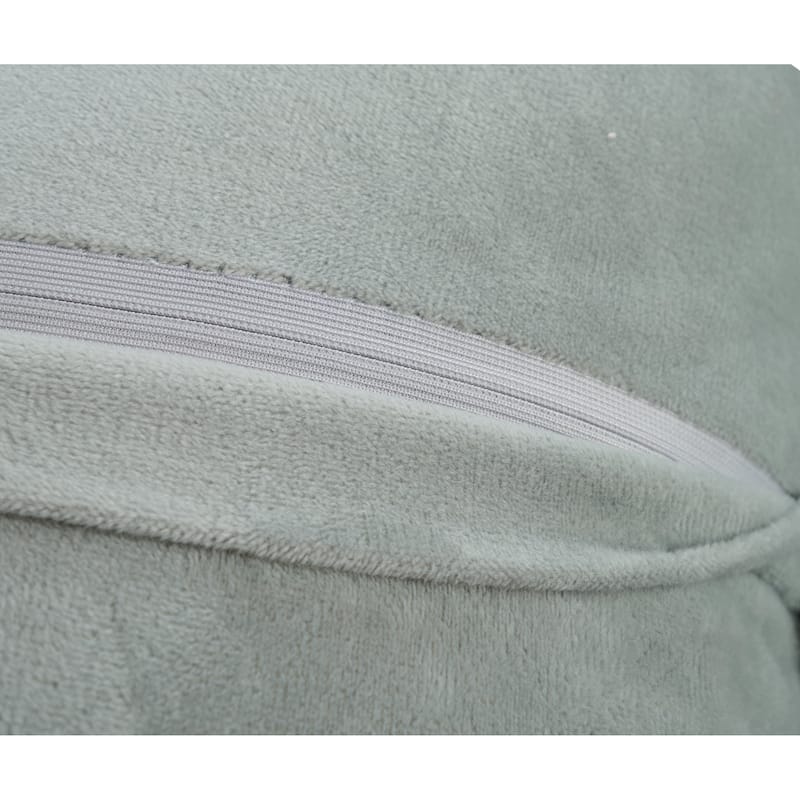 Mateos Shag Collection Red/Gray Striped Shag Pillow, 20 x 20