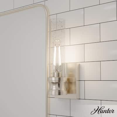 Hunter Lenlock 1 Light Wall Sconce - Glam, Contemporary - Damp Rated!