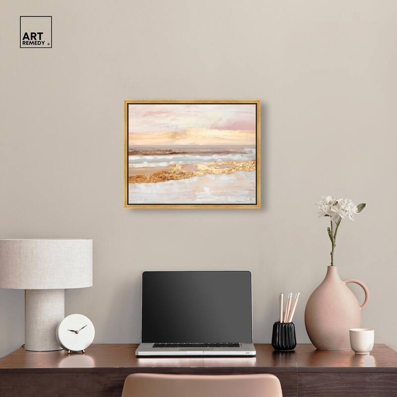 Rose Gold Coast Canvas by Art Remedy
