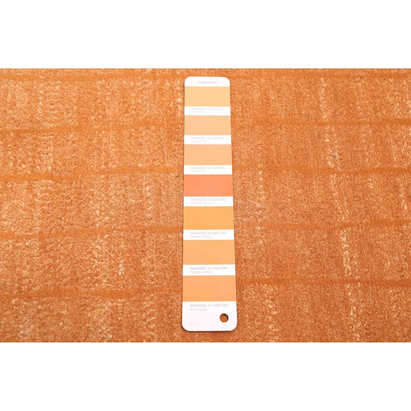 ECARPETGALLERY Hand-knotted Opulence Burnt Orange Wool Rug - 6'0 x 9'2