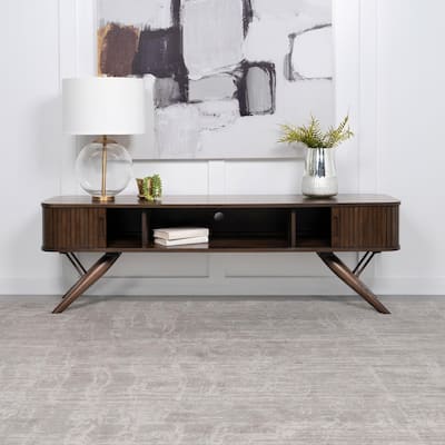 Stewart Walnut TV Stand with Sliding Door