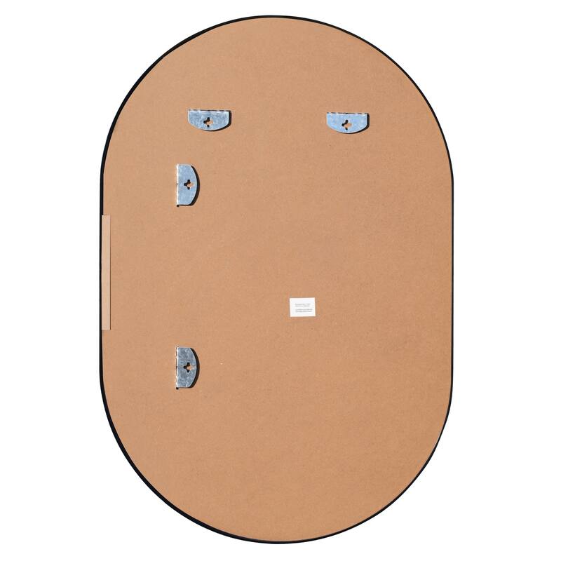 24 in. W x 36 in. H Medium Oval Metal Framed Wall Mirror - 36 H x 24 W x 0.73 D