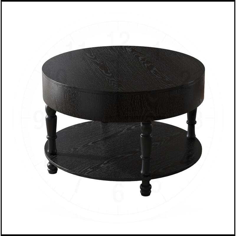 31.5" Coffee Table with Dual Storage for Living Room