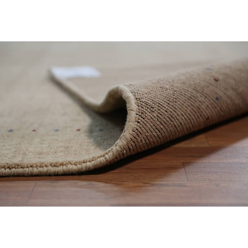 Gabbeh Indian Area Rug Hand-Knotted Bedroom Wool Carpet - 5'5" x 7'6"