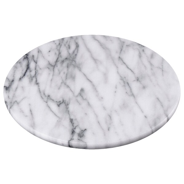 Creative Home White Marble 8" Trivet, Cheese Board