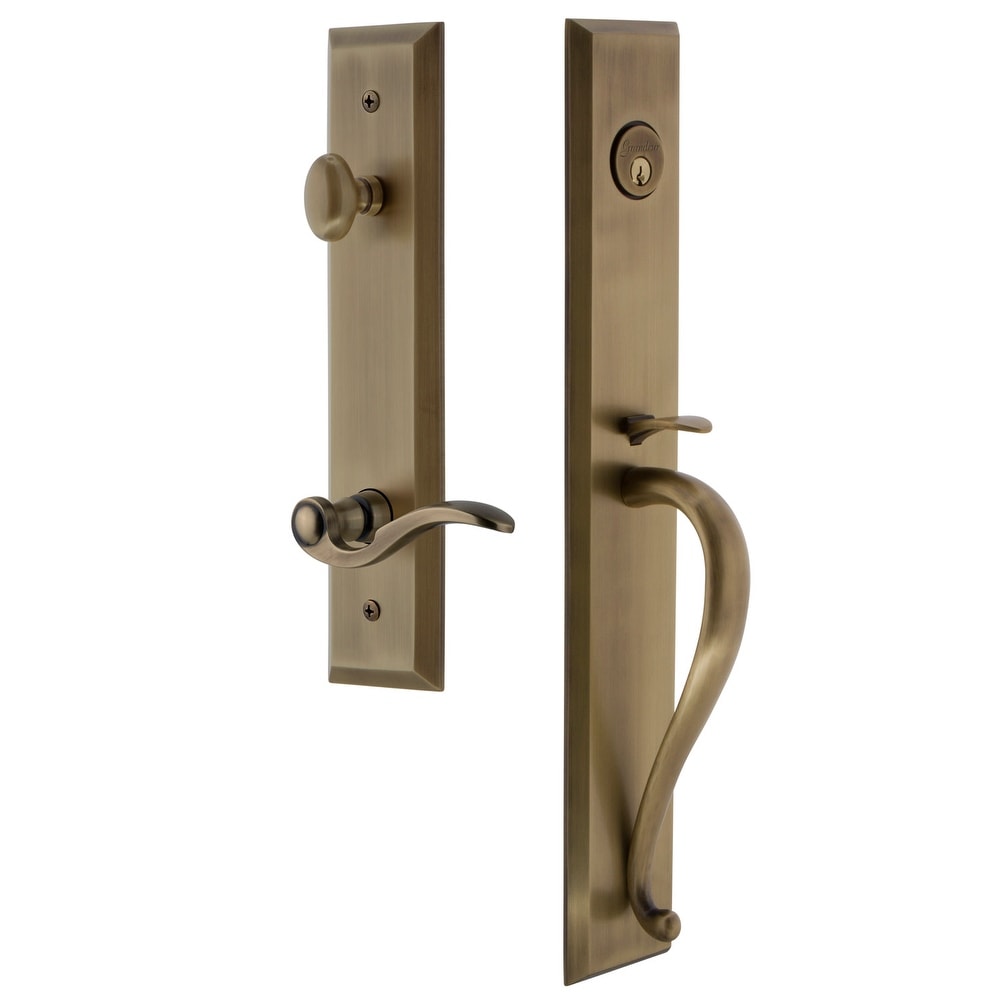 Grandeur Fifth Avenue Solid Brass Rose Left Handed Keyed Entry Single
