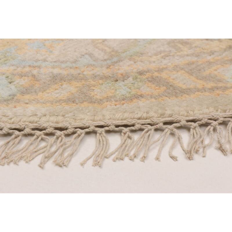 ECARPETGALLERY Hand-knotted Royal Oushak Beige Wool Rug - 6'0 x 6'0