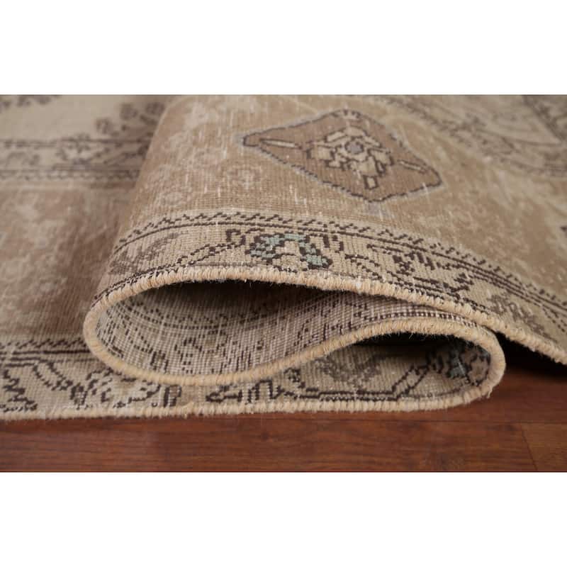 Tabriz Persian Antique Area Rug Handmade Wool Carpet - 9'5" x 12'2"