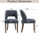 preview thumbnail 84 of 144, Wooden Dining Chairs Set of 2/4/6,Modern Fabric Upholstered Dining Room Chair Kitchen Chairs