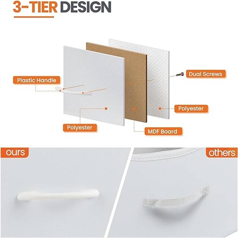 Nightstand with Removable Fabric Bins