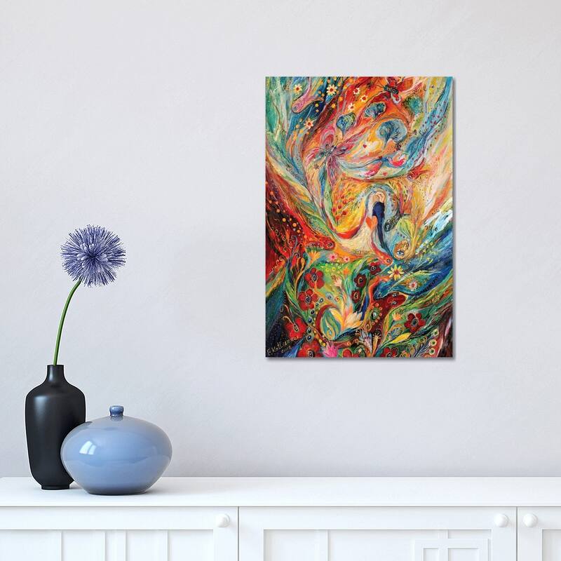 iCanvas "The Angels On Wedding Triptych. Middle Panel" by Elena Kotliarker Canvas Print - 18x12x1.5