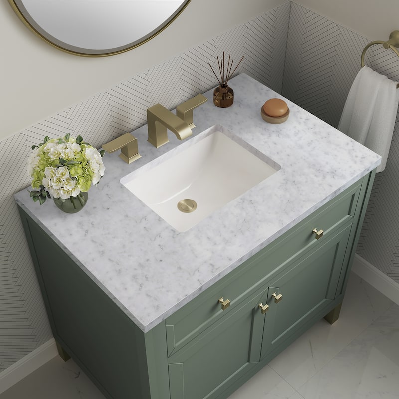 James Martin Vanities Chicago 36" Single Vanity, Smokey Celadon