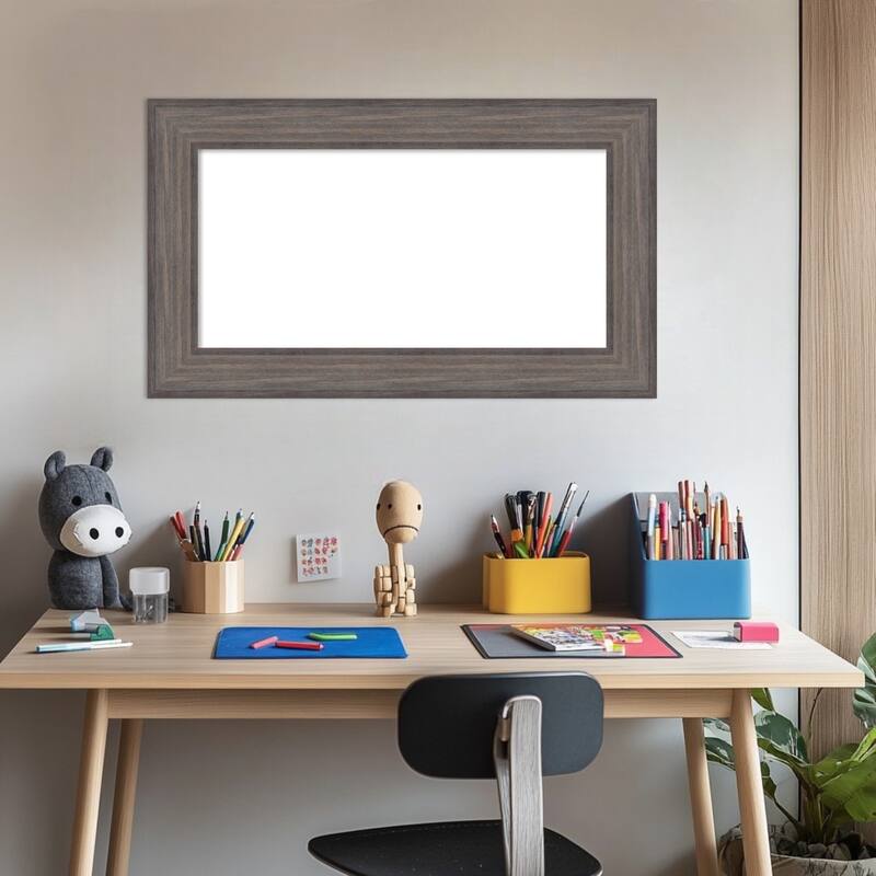 Amanti Art Country Barnwood Framed Dry Erase Magnetic Board