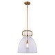 preview thumbnail 8 of 8, Madrona 1 Light Contemporary Pendant Light Clear Glass