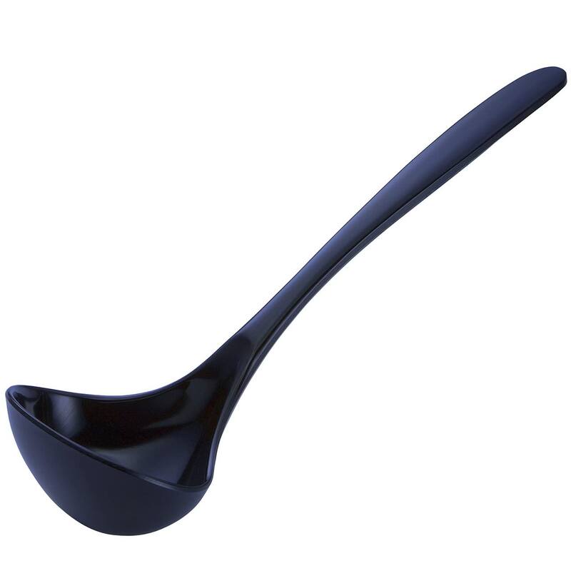 Hutzler 11-Inch Melamine Soup Ladle, BPA Free and Heat Resistant Serving Spoon - Blue