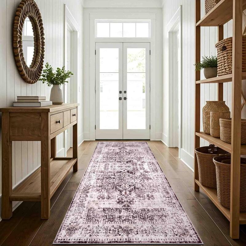 Delara Machine Washable Area Rug, Soft & Durable, Non-Slip Backing, Eco- Friendly GRS certified.