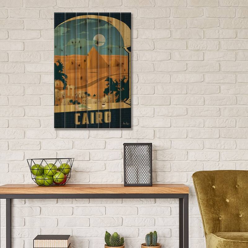 Cairo Print On Wood by IdeaStorm Studios - Multi-Color