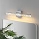 preview thumbnail 50 of 62, JONATHAN Y Baxter 22" 1-Light Modern Contemporary 360-Degree Rotatable Iron/Seeded Acrylic Integrated LED Vanity Light