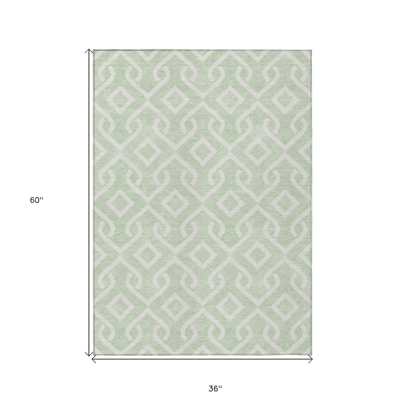 HomeRoots Geometric Transitional Rectangle Outdoor Rug