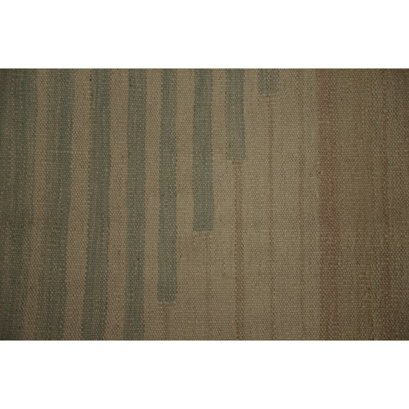 Hand Woven Oriental 100% Wool Carpet Southwestern Tribal Beige & Ivories Kilim Area Rug - 12' 10'' X 9' 10''