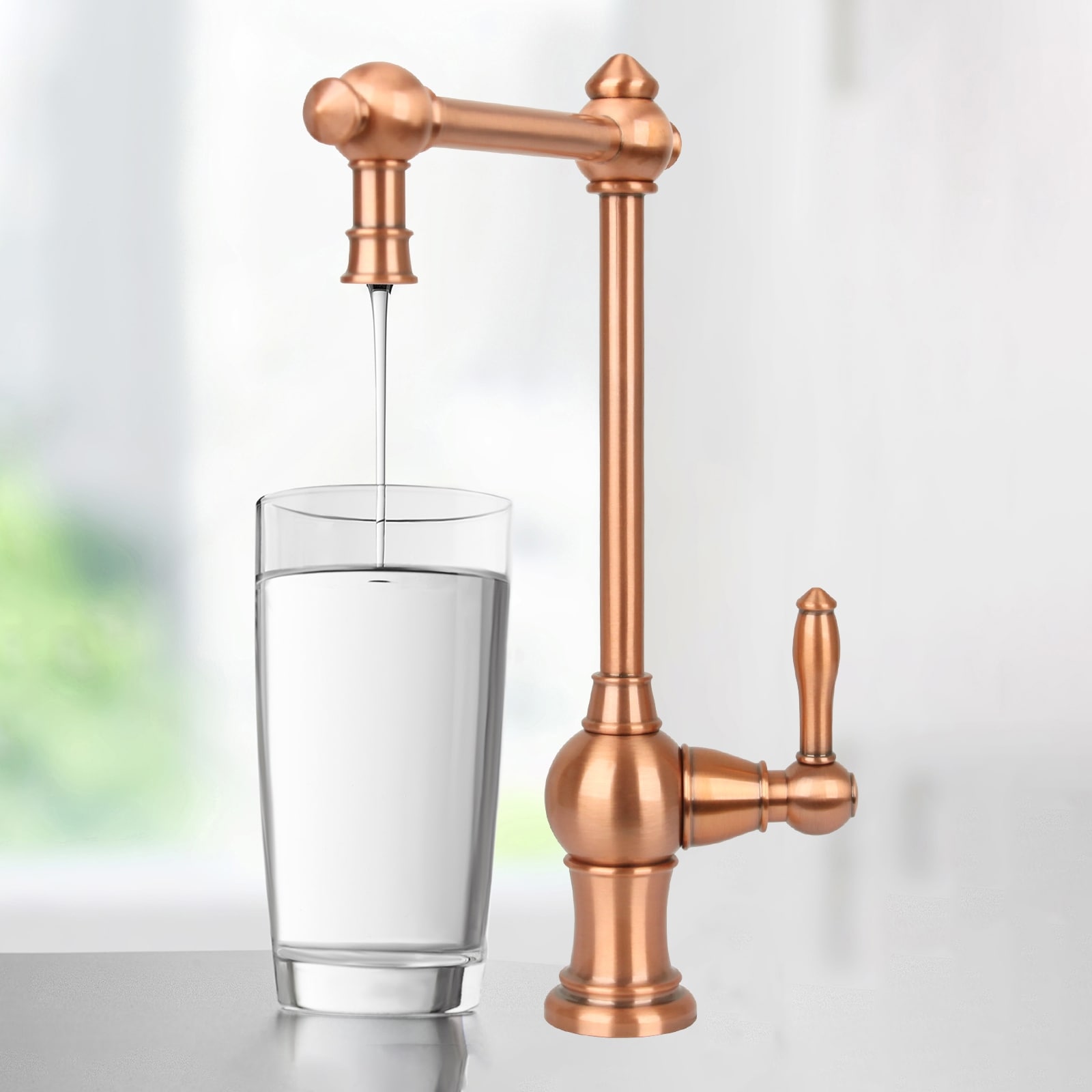 Copper Kitchen Water Filter Faucet in Non-Air Gap for Cold Water - 4.8"x 10.1"