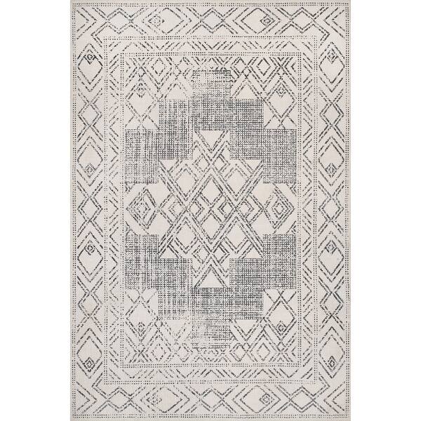 2' 6 x 8' nuLOOM Mia Machine Washable Geometric Medallion Area Rug Light Grey 2' 6 x 8' nuLOOM Mia Machine Washable Geometric Medallion Area Rug Light Grey