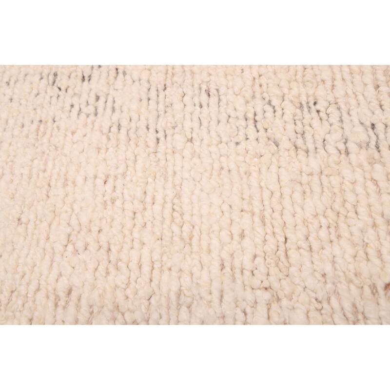 ECARPETGALLERY Hand-knotted Looma Cream Wool Rug - 7'10 x 9'10