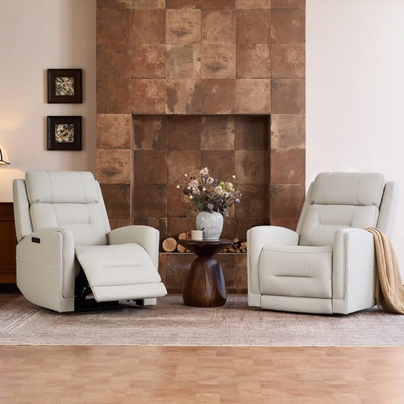 Spruce & Spring Power Recliner Chair Wall Hugger with Power Headrest