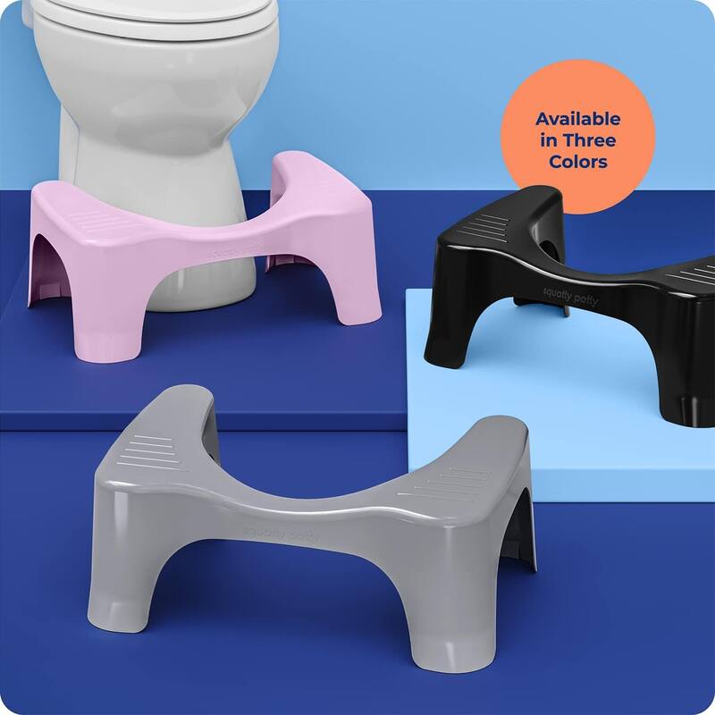 Squatty Potty The Original Bathroom Toilet Stool, 7 Inch Curve Lightweight with Sleek and Modern Design, Gray