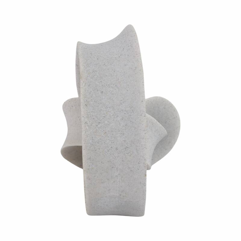 Resin Sculpture with Abstract Looped Decorative Stylish Art Object