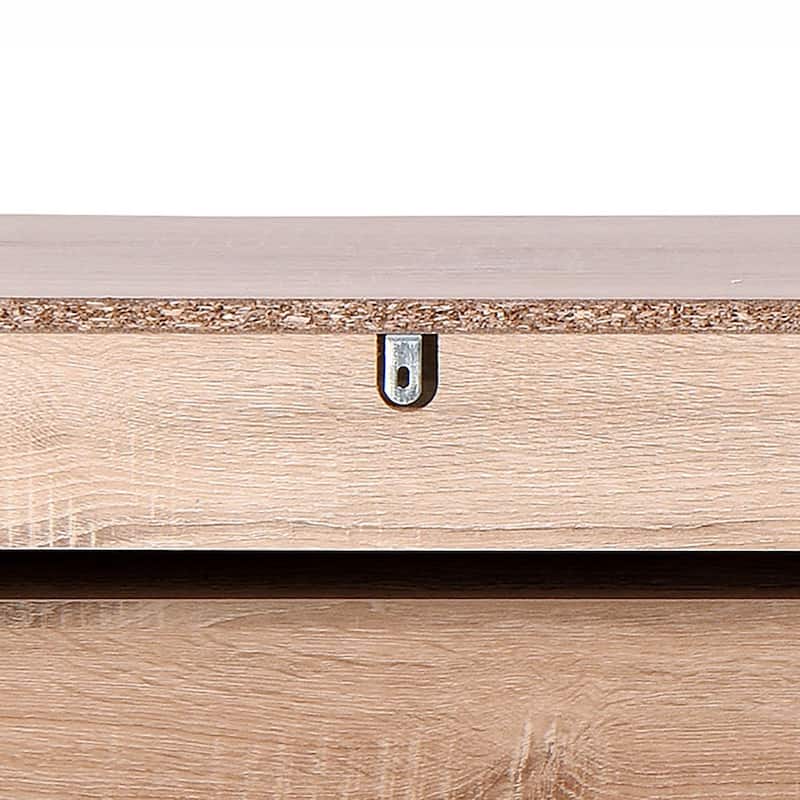 Classic Farmhouse Style Wooden Shoe Storage Cabinet, Natural