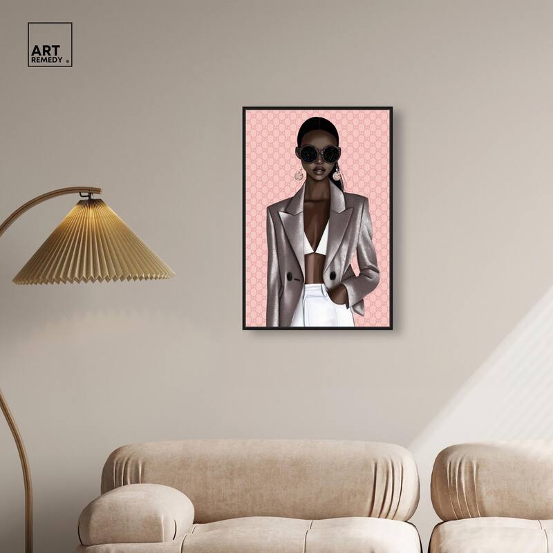 Cool Luxury Woman Canvas by Art Remedy