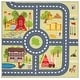 preview thumbnail 6 of 36, SAFAVIEH Kids Playhouse Machine Washable Slip Resistant Fazlie Neighborhood Rug 5' Square - Light Green/Dark Grey