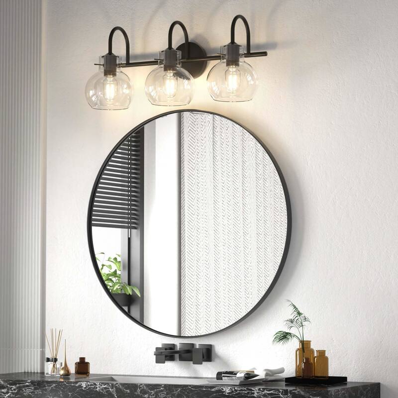 Modern Vanity Light with Clear Glass Globes in 2/3/4 Lights