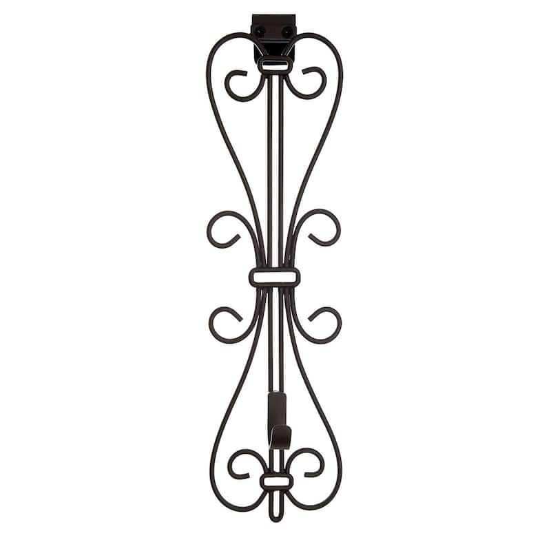 Adjustable Wreath Hanger for Door - Elegant (Brown) - Brown