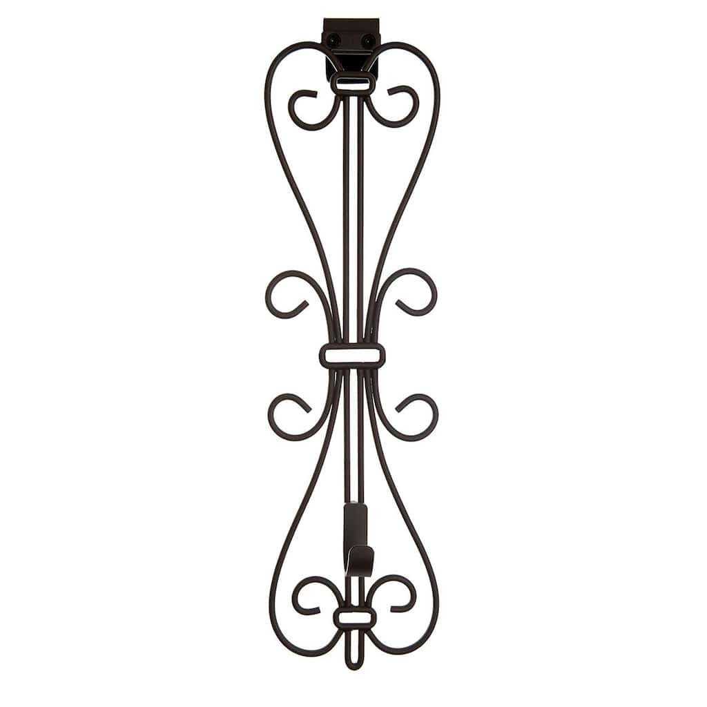 Adjustable Wreath Hanger for Door - Elegant (Brown) - Brown
