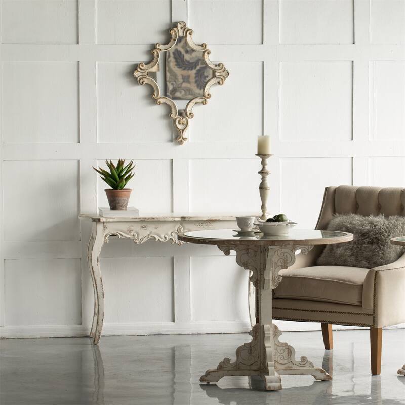 White Artistic Diamond Wall Mounted Mirror