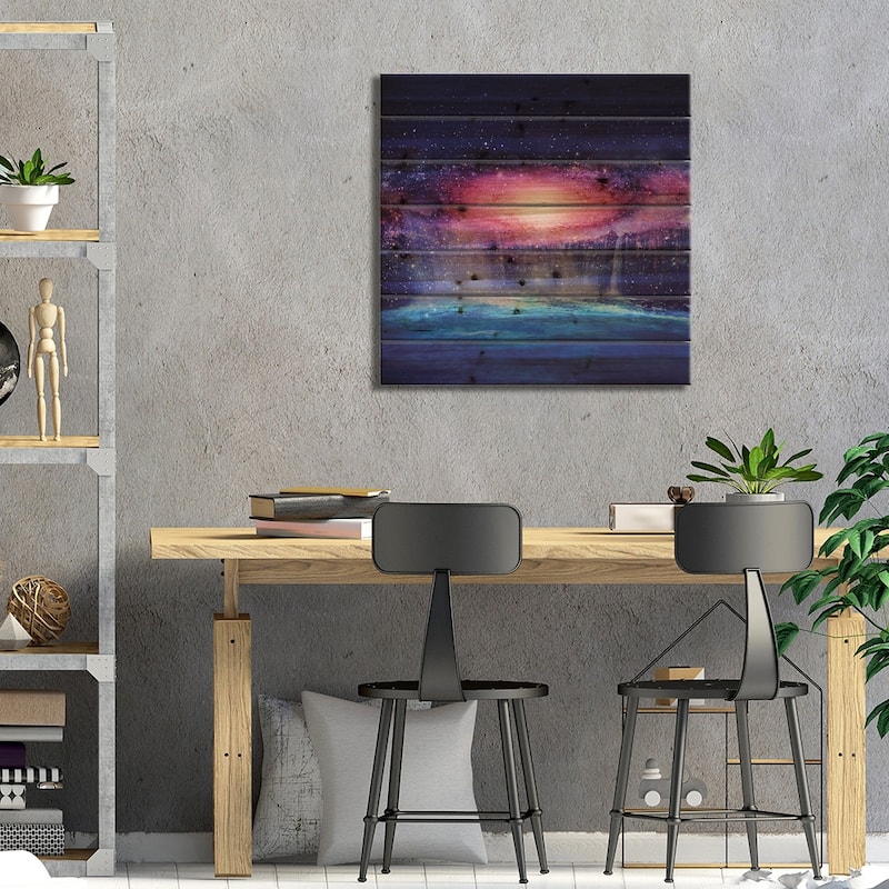 Andromeda Waterfall Print On Wood by Viviana Gonzalez - Multi-Color