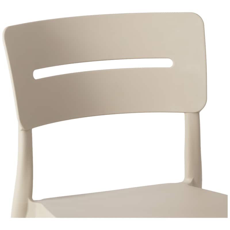 Frond and Form Modern Outdoor Patio Stacking Dining Side Chair (Set of 2)