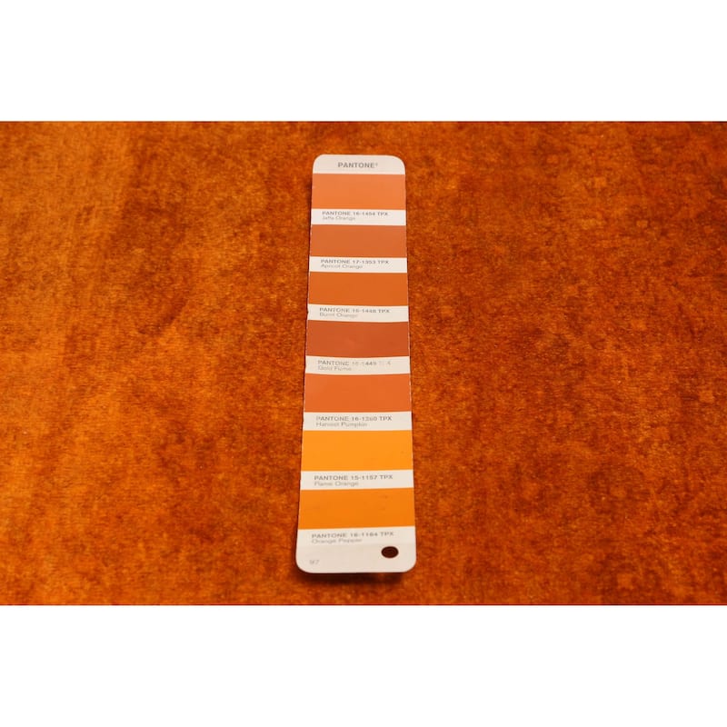 ECARPETGALLERY Hand-knotted Vibrance Orange Wool Rug - 6'1 x 8'9