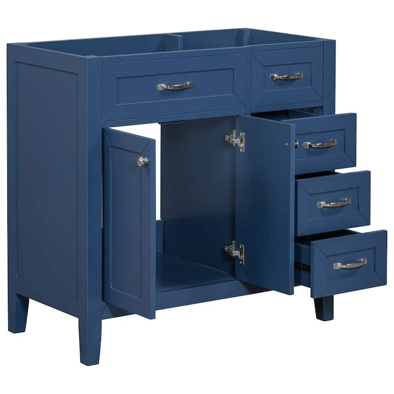 Roomfitters 36" Bathroom Vanity without Sink, Cabinet Base Only, Bathroom Cabinet with Drawers, Solid Frame and MDF Board