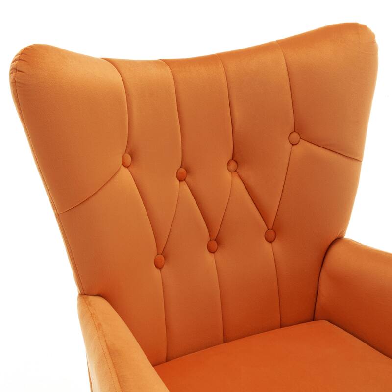 Mid Century Wingback Upholstered Accent Chair