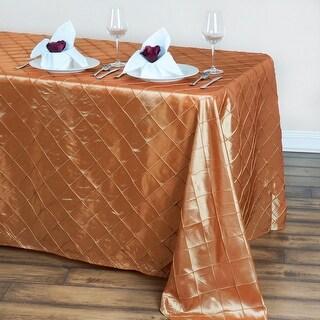 6 Pack Pintuck Rectangle Tablecloths Party 90