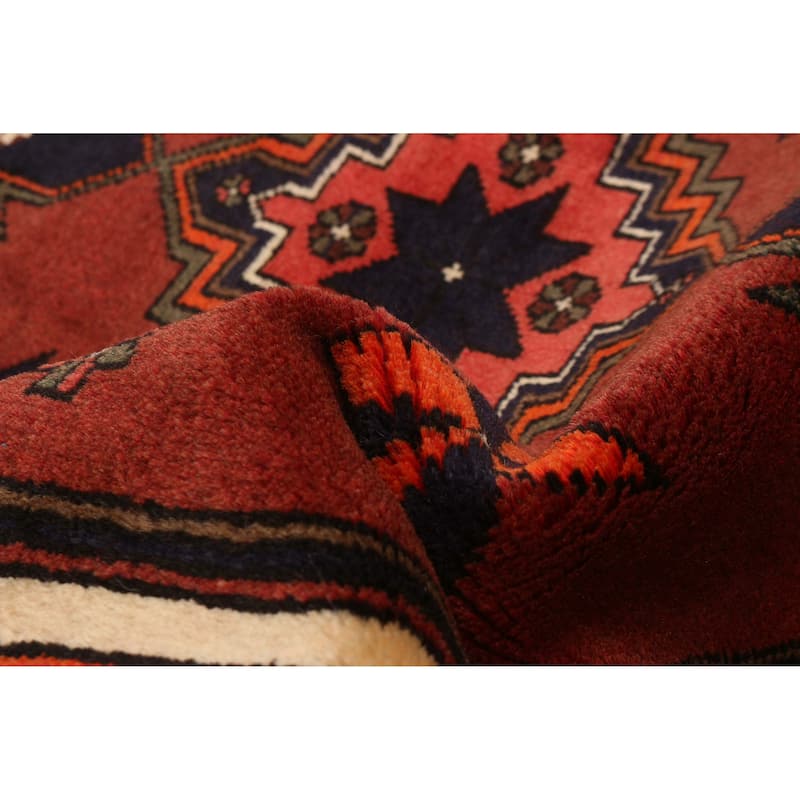 ECARPETGALLERY Hand-knotted Andelz Red Wool Rug - 3'5 x 4'8