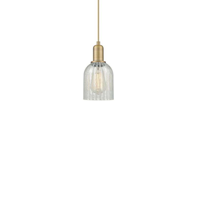 Innovations Lighting 716-1P-10-5 Caledonia Pendant Caledonia 5" Wide - Brushed Brass / Mouchette