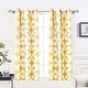 preview thumbnail 23 of 44, DriftAway Amelia Geo Thermal Insulated Blackout Curtain Panel Pair 42" width X 63 " length - Yellow